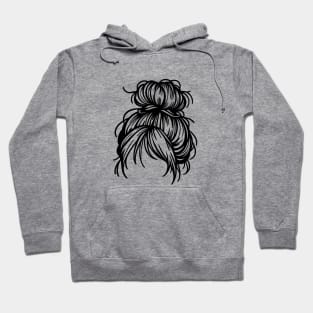 Messy Bun Hair Hoodie